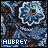 A static icon featuring a blue and white floral pattern with the text "AUBREY" in pixelated letters on a dark background.