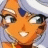 A 48x48 pixel buddy icon featuring a cartoon character with orange skin and white hair on the left, paired with text reading "Anime IM" and "COM" on a black background to the right.