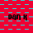 Red background with cyan square pattern and repeated black text "dan k" in three