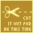 25 identical square icons with a golden-brown background, each featuring a white scissors symbol and partially readable text