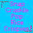A static image with a bright blue background displays repeated text in pink and red pixelated font, including "Snap Crackle Pop Rice" and "Crispies!" with star-shaped punctuation.