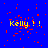 Blue background with red pixelated splatters and yellow text reading 'Kelly !!' in multiple positions.