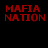 Red pixelated text on black background reads 'MAFIA NATION' left, '828 UNITED' right with slight blur effect.