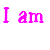 Pixelated text and heart symbols in pink and black on white background, with alternating color styling for each word.