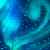 Animated blue-green aurora-like swirls with scattered light dots against a dark background, transitioning between frames.