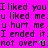 Pixelated text on bright pink background with green heart symbols replacing 'u' in 'not over u'.