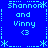 Blue background with cyan pixelated text and symbols arranged in a pattern, featuring repeated names and emoticons