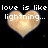 Pixelated heart-shaped icon with text fragments arranged in a against black background