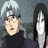 Four anime-style characters in a horizontal above the word 'EVIL' on black background, with visible pixelation and color banding