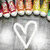 six distinct images featuring sneakers, a heart, and a Converse logo with a star