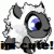 Pixelated icon of a gray cat-like creature with a large blue eye, white star, and partial text 'm Cote!' at the bottom.