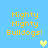 Pixelated blue background with yellow text reading "Mighty Mighty Bulldogs!" and three heart icons in different colors.