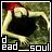 identical pixelated images showing a person in a red top making a heart shape with arms, with text 'dead_soul' at the bottom