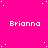 A static image with a bright pink background featuring repeated white text 'Brianna' and scattered small white dots.