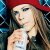 A pixelated static image shows a person with long light brown hair wearing a red cap and dark jacket, holding an object near their chest.