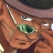A pixelated anime-style character face with green eyes and a hat, next to text reading "Anime IM" on black background.