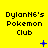 Yellow background with black text 'DylanN6's Pokemon Club' and blue pixelated symbols changing across three