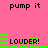 Pixelated text and green bars on a pink background with repeated phrases and symbols.
