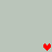 Three pixelated heart icons in red and pink hues on a light gray background, positioned at center, upper right, and lower right.
