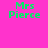 Four identical pixelated text displays of 'Mrs Pierce' on varying pink and purple backgrounds.
