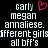Pixelated text displays names and phrases with a pink heart symbol on black background.