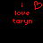 Red pixelated text and a heart symbol on black background, with one version showing the heart as hollow outline.