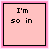 pink square icons with black borders displaying evolving text and heart symbols, transitioning from partial phrases to complete expressions of affection