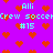 Pixelated icon with bright purple background, red heart shapes scattered throughout, and repeated cyan text elements.