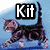 Four pixelated cat icons arranged in a , each labeled with text above or below the image