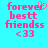 Pixelated text and symbols on cyan background with pink lettering, including a heart symbol above 'forever' in one frame.