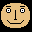 Pixelated beige face with black eyes, nose, and mouth; red tongue visible in multiple expressions across a