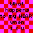 Red and pink checkered background with black text repeating 'What happens to my HEART when I CU' in a pattern