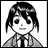 Pixelated grayscale image of a character with short dark hair, wearing a collared shirt and tie, next to text reading "Anime IM" and "COM" on a black background.