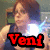 A person with brown hair and glasses appears in four , each displaying different text overlays: 'Vent' (red), 'Vidi' (yellow), 'vici' (blue), and a blank
