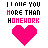 Pixelated text and heart icon with varying letter colors across four of observations