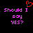 Pixelated text and a red heart symbol on a black background, with two identical text blocks side-by-side.
