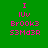 Green background with pink text and green rectangular blocks arranged in a pattern