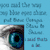 A four- of pixelated images with text and symbols, including an eye, a star, and layered text elements