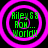 Four identical circular icons with pink concentric rings and green text reading "Riley69 ... World!" on a black background