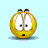 Animated contact sheet of a yellow cartoon character with large eyes and black antennae across six frames showing facial expression changes, with text overlays in two frames on light blue background.