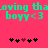 Pixelated text and heart symbols on a bright pink background with green lettering.
