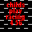 Red text reading 'childs play racing 4.56' on a black and white checkered background with alternating horizontal lines.