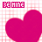 pink heart shapes on a light red checkered background, each with 'EE HINE' text above in pixelated style
