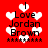 Red background with white heart shapes and black text reading 'I Love Jordan Brown' with star symbols below, displayed in a with animated heart variations