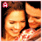 Animated contact sheet of a couple in various poses with changing text and heart symbols across 23 frames.