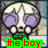 A pixelated cartoon skull with purple eyes and white teeth, green foliage at its base, red text 'the boy' on a green background, blue text 'who cried' on a blue background.