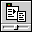 Pixelated of 20 distinct icons on gray backgrounds with white borders, each depicting digital tools, symbols, and interface elements in limited color palettes