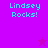 Pixelated cyan text "Lindsey Rocks!" on purple background with two star symbols in different positions across frames.