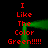 Red text on black background with green animated lines forming a frame around repeated phrases.