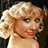 A pixelated image of a person with blonde hair and pink lips on the left, next to yellow background with pink text reading "Ain't no other man".